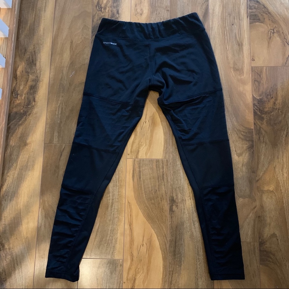 Black Mesh Reebok Speedwick Running Tights - Picture 5 of 6